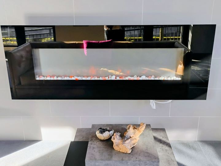 Modern fireplace finish