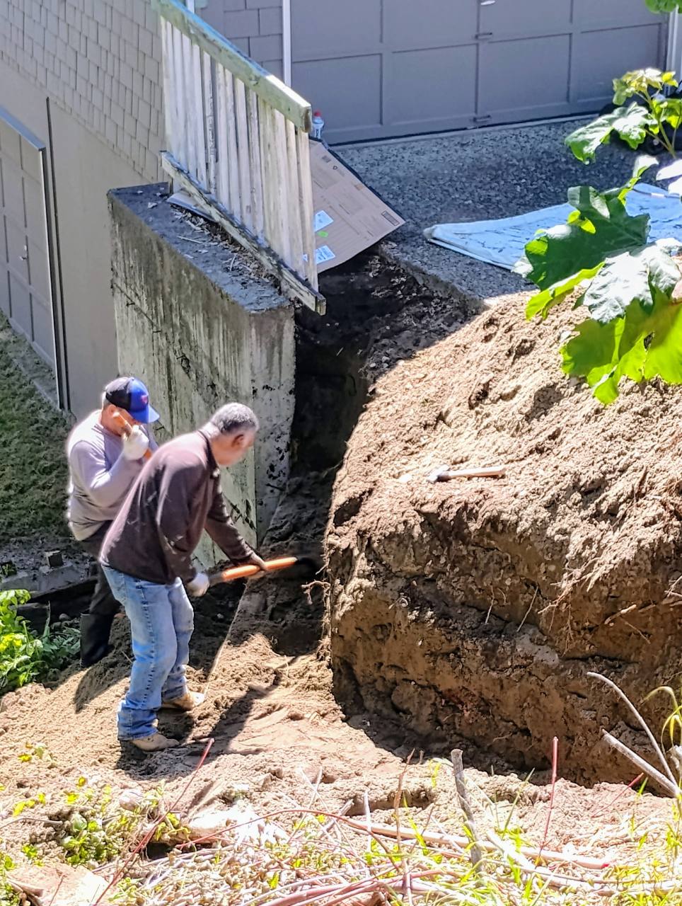 Retainer wall preparation