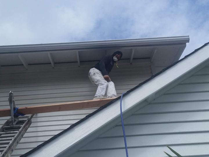 Roof painting work